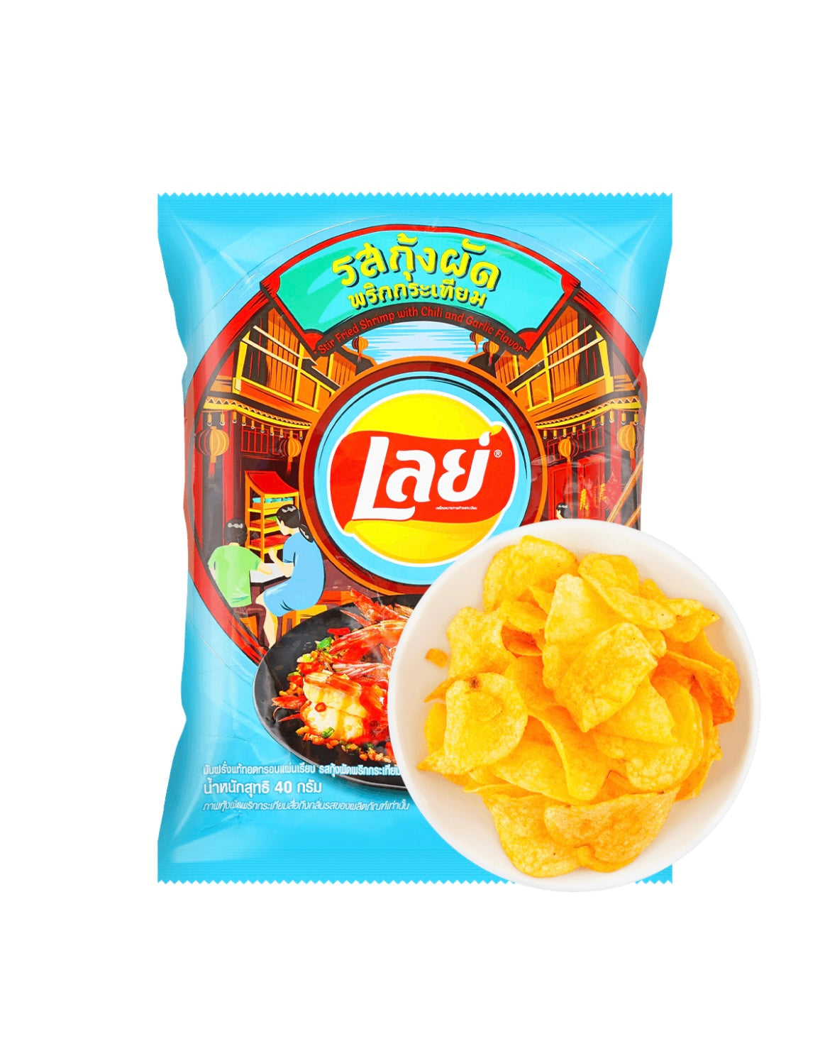 Lays Spicy Garlic Shrimp (Thailand)