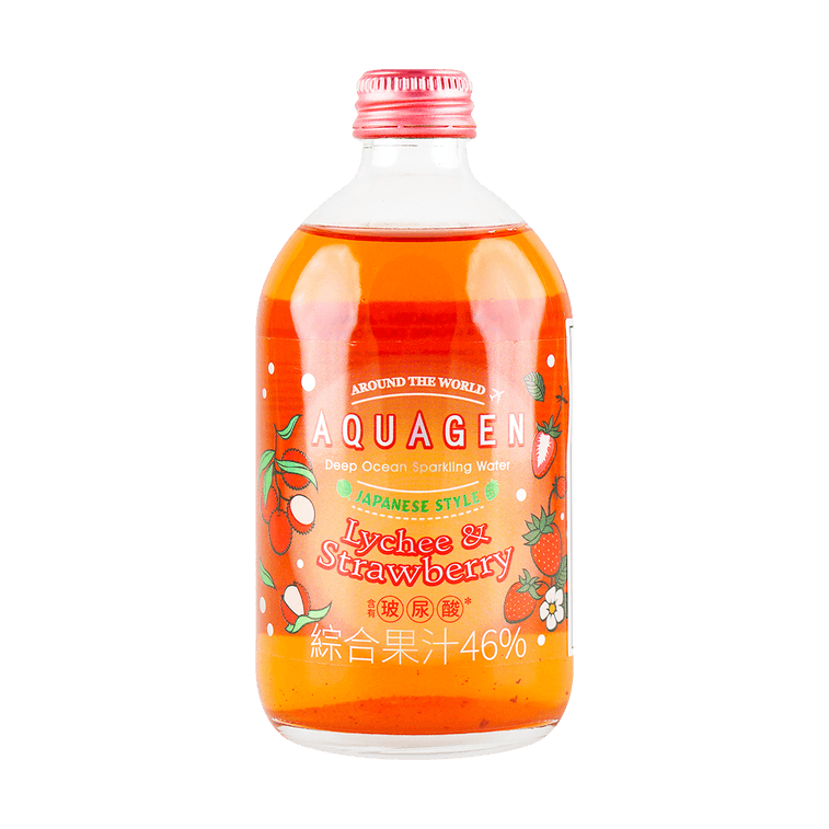 Aquagen Aerated Strawberry Lychee Water (Taiwan)