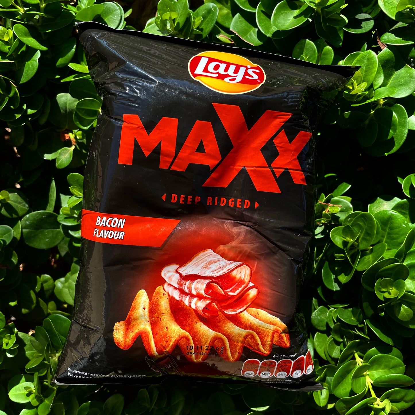 Lays Maxx Wavy Bacon flavor (Cyprus)